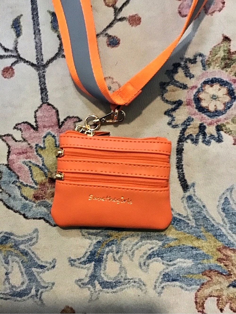 SmartWrist Clip & Go Orange & Gray Crossbody Bag NWT
